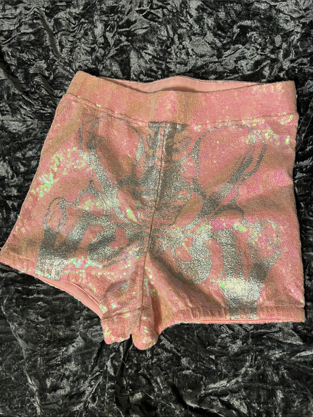 Super Rare NWT Iron Fist Them Bones Sequin Shorts